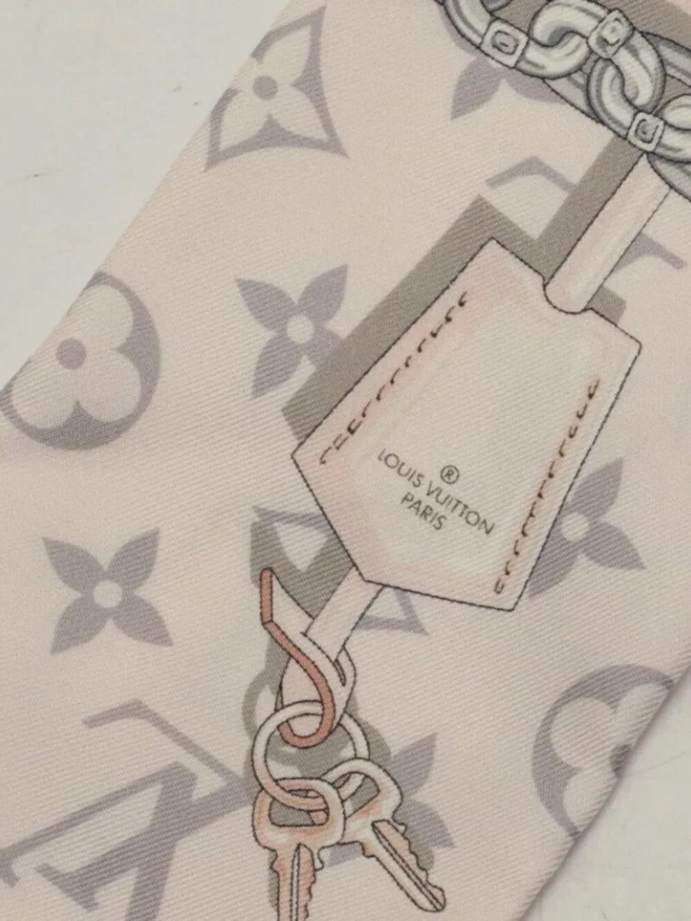 Louis Vuitton Monogram Confidential Silk Bandeau Scarf - Light Pink